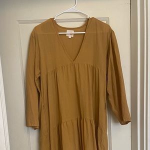 Neve & Hawk Savannah Dress, mustard yellow, size 1